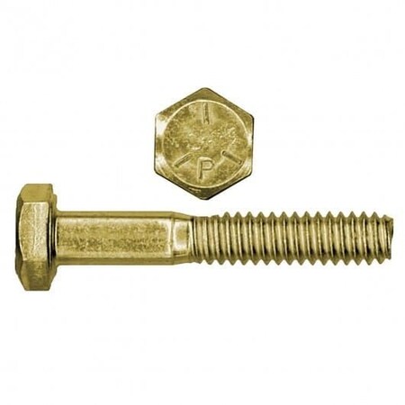 1-8 x 6 Hex Head Cap Screws, Steel Grade 5, Zinc Yellow Plating (Quantity: 40 pcs) - Coarse Thread UNC, Partially Threaded, Length: 6 Inch, Thread Size: 1 Inch